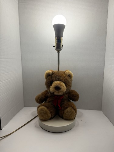 Vintage bear plush table - bear, lamp