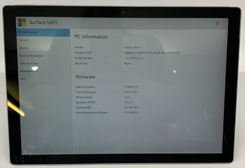 Microsoft surface pro i5 - pro, 7