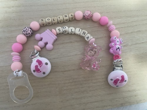 Personalised beaded dummy - beaded,