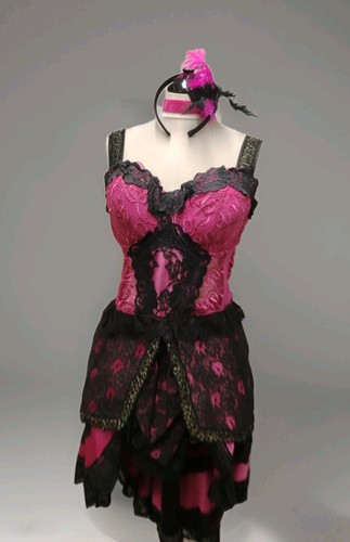 Pink black saloon - black, girl