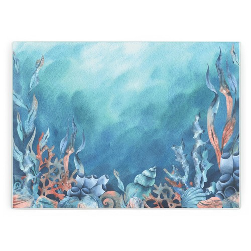 Under the sea glass worktop - under,
