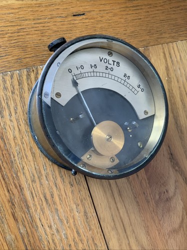 Vintage brass volt meter - brass,