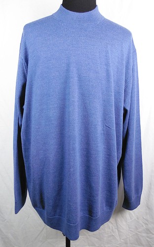 Murano blue merino wool mock - murano,