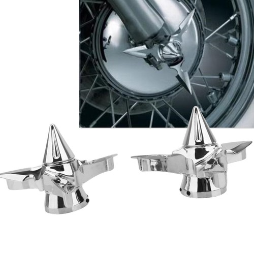 Chrome front axle nut - axle, cover