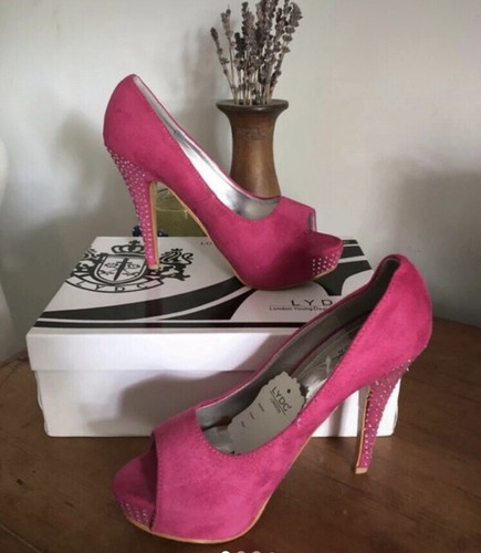 Lydc pink sparkle heel open - pink,
