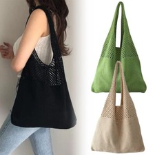 Womens Woven Shoulder Bag