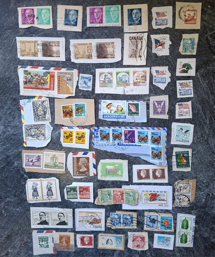 Worldwide used postage stamps - worldwide,