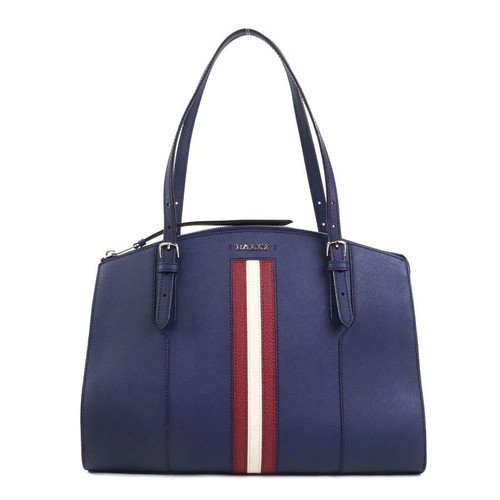 Bally navy leather shoulder - bally,