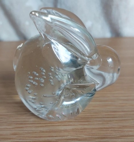 Vintage art glass bunny - art,