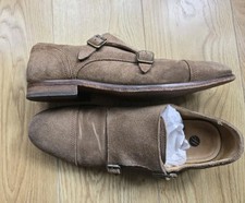 Men's Hudson Monkstrap Shoes - size 7 | suede | beige