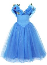 ELSA & ANNA Girls Party Outfit Fancy Dress Snow Queen Princess 3-4 Years
