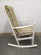 RESTORED - Vintage Original Danish 60s White Rocking Chair