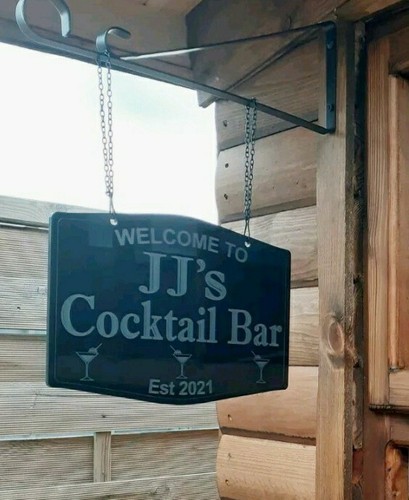 Personalised hanging bar sign - hanging,