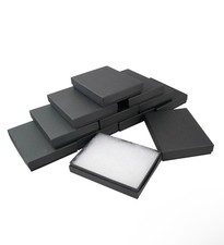 Matt Black Cardboard Jewellery Gift Packaging Boxes  13.5cm  x 9.9cm 10pcs