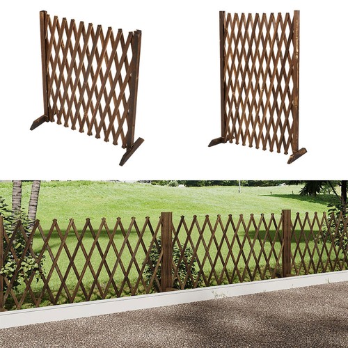 Expandable wooden garden fence - garden,