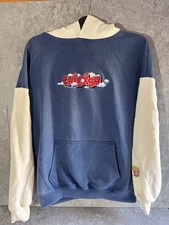 Childish Theme Park Hoodie Blue Size Medium TGF Popcorn Sleeve Good Condition