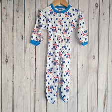 Bambino 1970s Baby Sleepsuit Blue Terry  -6 Months - Vintage 70s Windmill KC26L