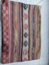 100% wool kilim turkish handwoven floor cushion.  87cm x 59cm.