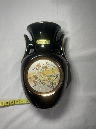 Art chokin vase from japan - vase,