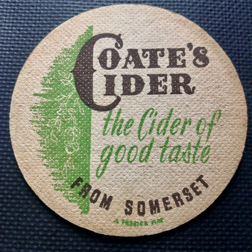 Coates cider beer mat - coates, uk