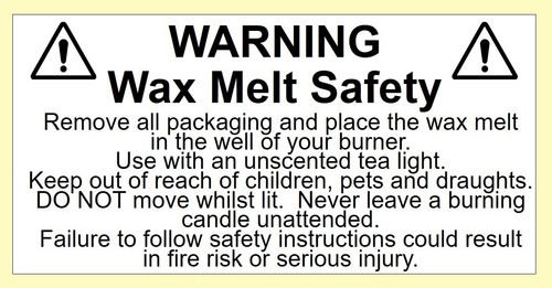 Wax melt stickers - melt,