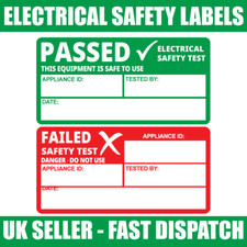 PAT Test Passed or Failed Stickers Electrical Safety Self Adhesive Vinyl Labels