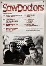 Saw Doctors Poster Davy Carton Leo Moran Original UK Tour Promotion Dec 2001