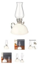 Classic Kerosene Lamp White Metal Belt Handle Oil Lamp For Camping Home Kitchen 
