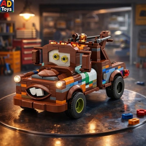 Cars tow mater building - tow, blocks