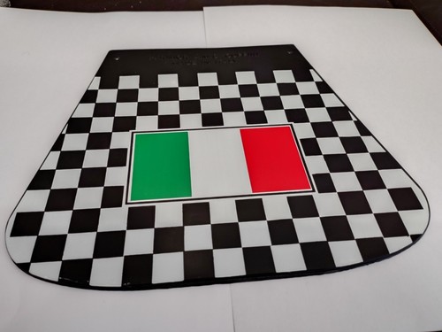 Chequered mudflap black white - black,