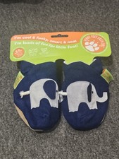 Funky Feet Blue Elephant Shoes Slippers 0-6 Months Baby Brand New