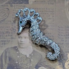 Vintage Rhinestone Seahorse