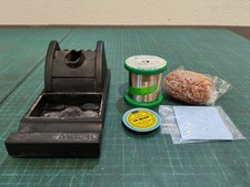 Metcal soldering Iron Stand (used) with Brand New Soldering Wire and Accessories