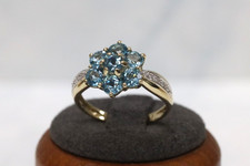 9ct QVC Yellow Gold Blue Topaz