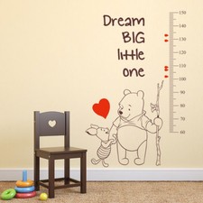 Winnie the Pooh growth chart height measure vinyl wall sticker kid room nursery 