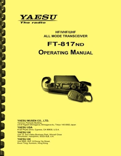 Yaesu 817nd vhf uhf - ft-817nd, hf