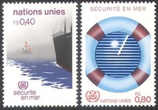 UN (G) 1983 Ship/Radar/Safety/Nautical/Maritime/Boats/Transport 2v set (n25270)
