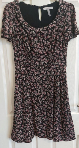 Pink and black dress size - pink, dress,