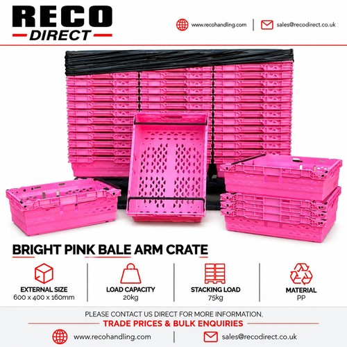 Bright pink bale arm tray - x,