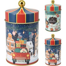 Round Christmas Storage Tin |