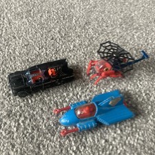 Corgi. 3 vintage Super Hero Vehicles. Superman. Batman. Spider-man.