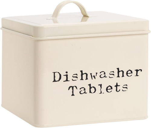 Dishwasher tablet storage tin - storage,