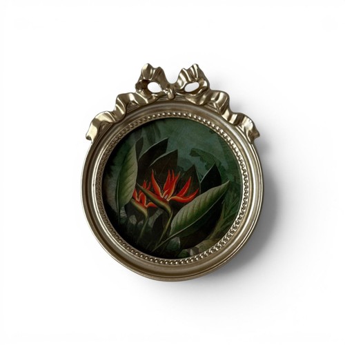 Small round gold photo - photo, frame