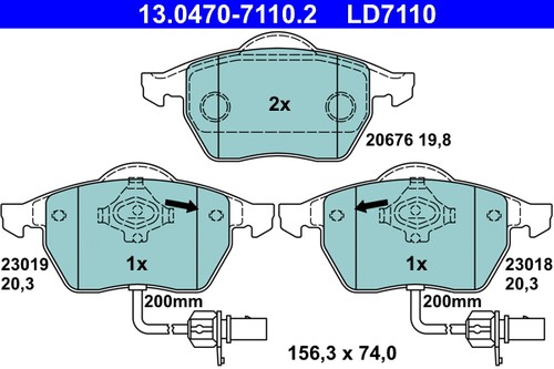 Front brake pad set disc - brake,
