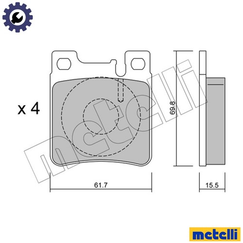 Brake pad set - pad,