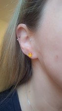 Small Amber colour Stud