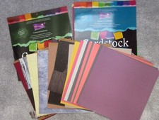 Card Bundle Plain & Textured Cardstock Job Lot 12" x 12" + Offcuts Scrapbook