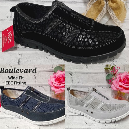 Ladies real suede - suede, wide