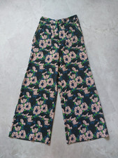 H&M trend edition retro floral trousers flare wide leg high waist Size 10