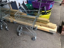 25 Litre Childrens Supermarket Shopping Trolley with Flag x 9